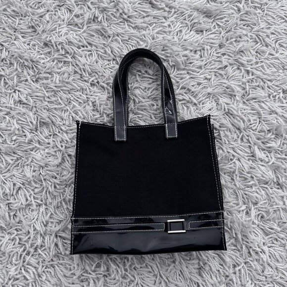 Cute Canvas Mini-Tote Bag in Black - Picture 9 of 9